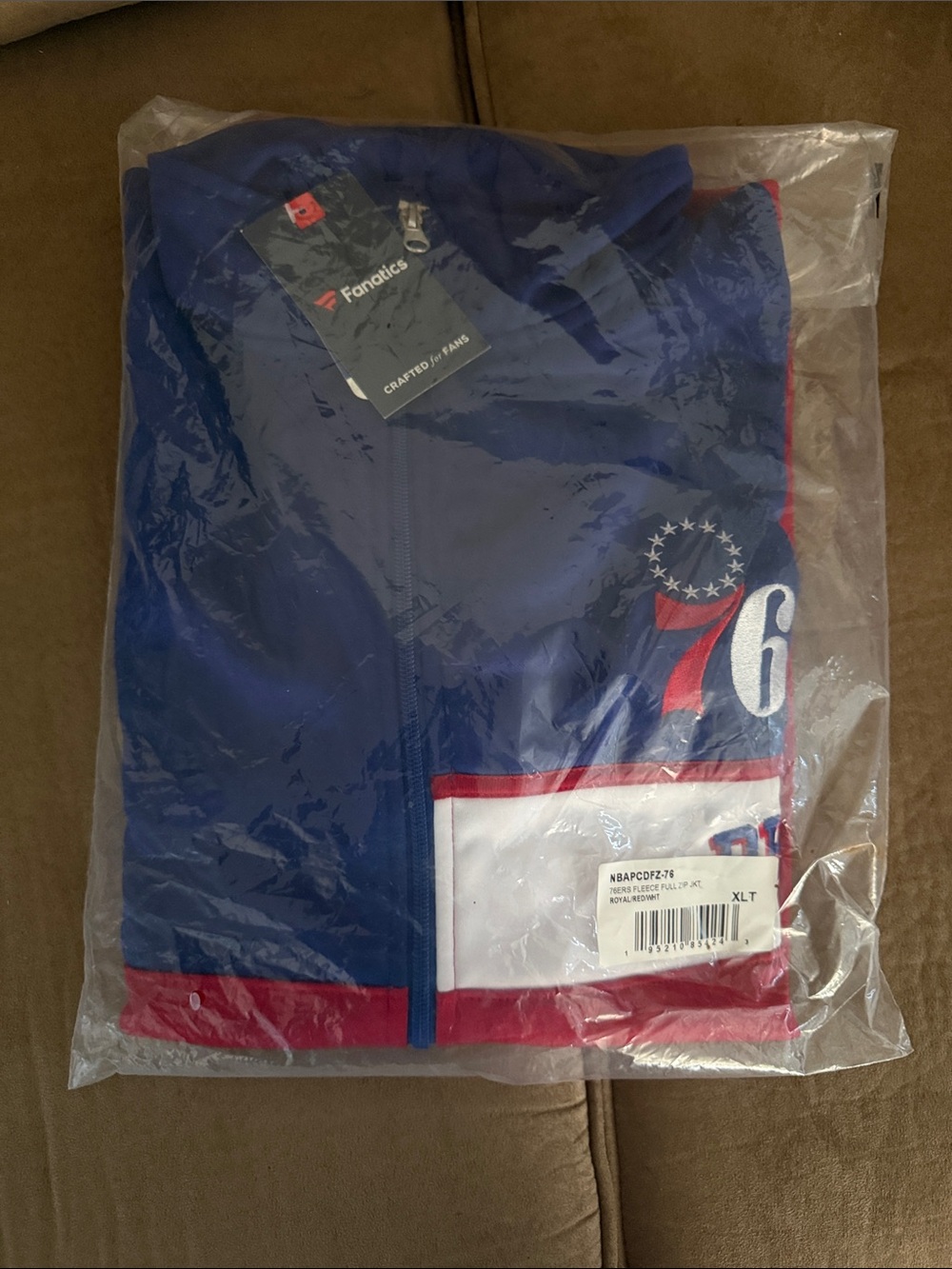 Fanatics Blue Red Philadelphia 76ers Track Jacket